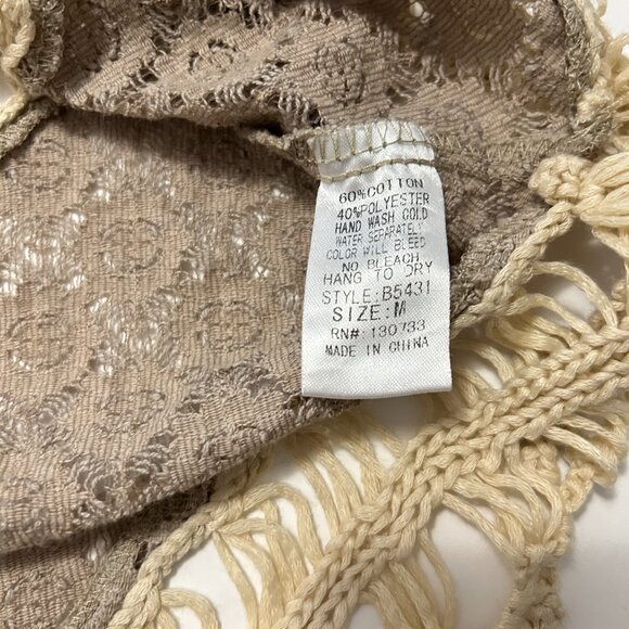Umgee USA Crochet Lace open knit Top sz M Boho Fairy Whimsy Cottagecore Coquette - Picture 7 of 12